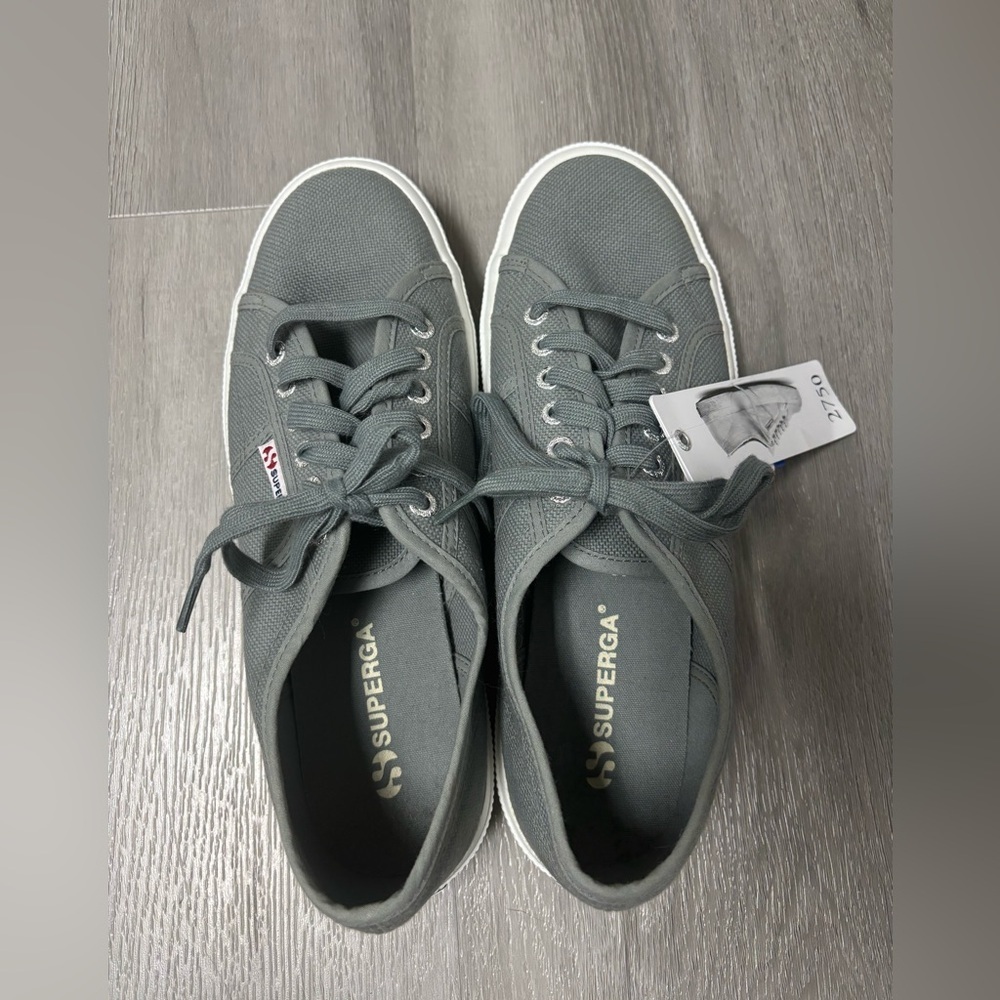 Superga Canvas Sneakers Gray Women’s Size 9.5 NWT